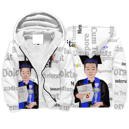 Plush Hoodie Global Freedom United Asia Student Silver Place