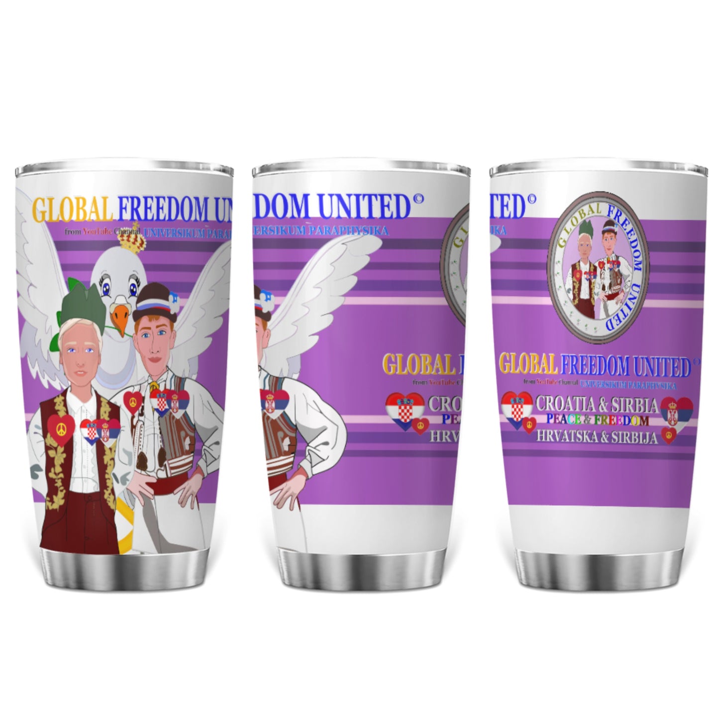 Tumbler Global Freedom United Men Croatia & Serbia Lilac