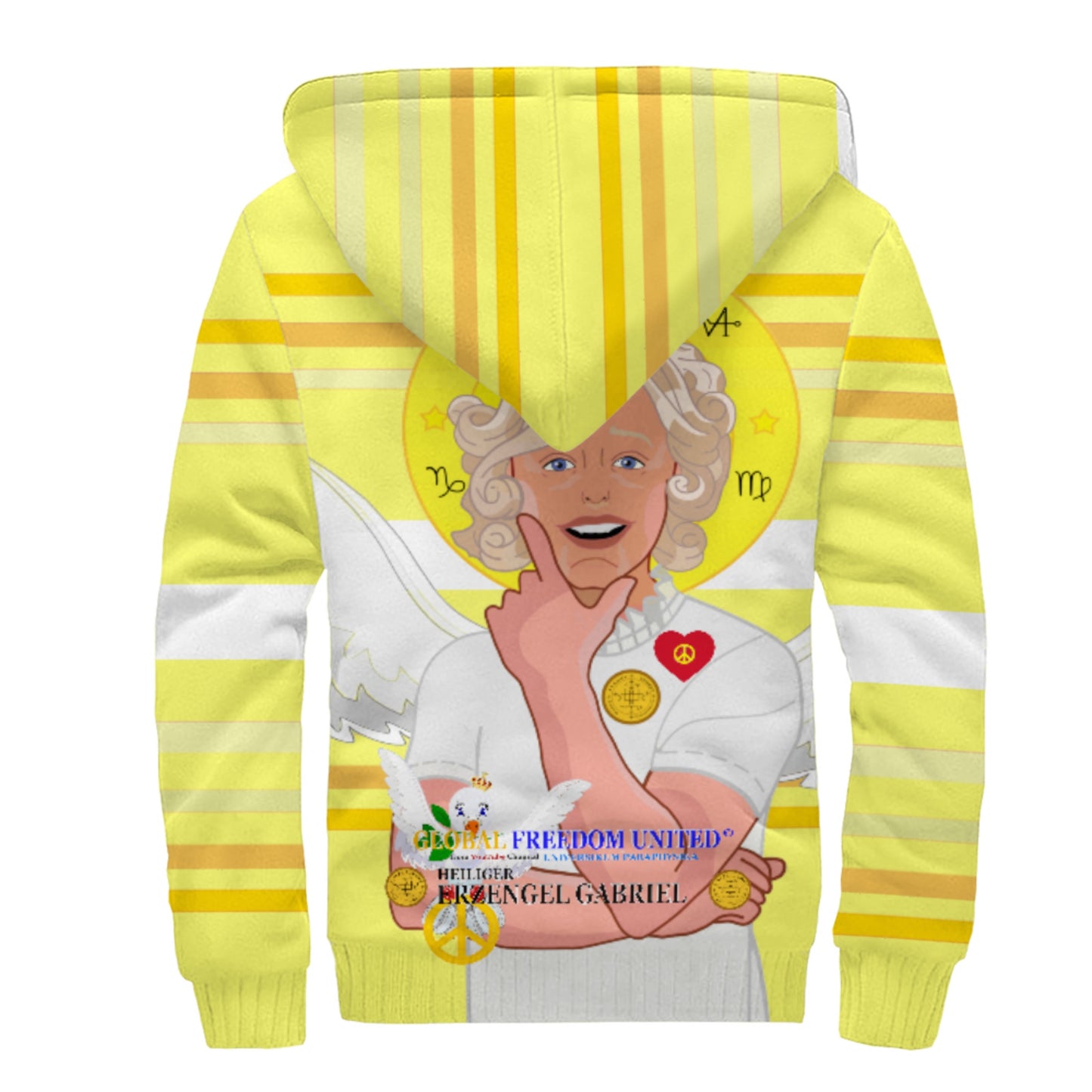 Plush Hoodie Global Freedom United Archangel Gabriel Yellow