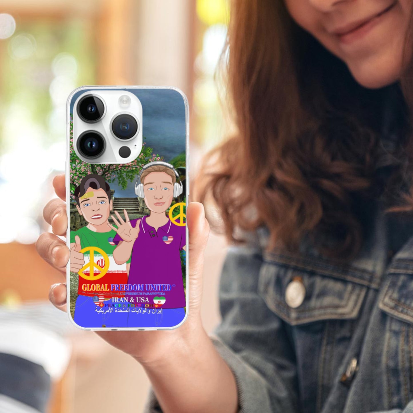 Mobile Phone Case GLOBAL FREEDOM UNITED© Men Iran & USA