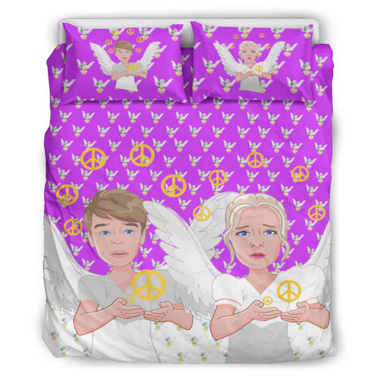 Bed Line GLOBAL FREEDOM UNITED© Peace Of Angels Lilac