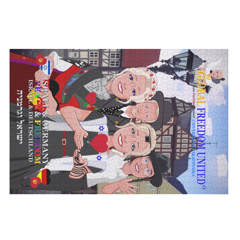 Paper Puzzle Global Freedom United Peace For Germany & Israel Old Peace