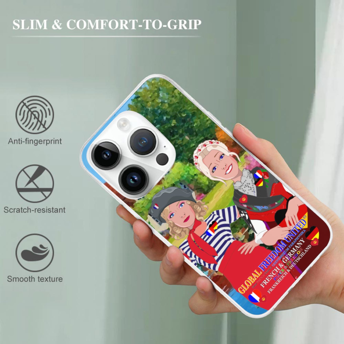 Mobile Phone Case GLOBAL FREEDOM UNITED© Women French & Germany
