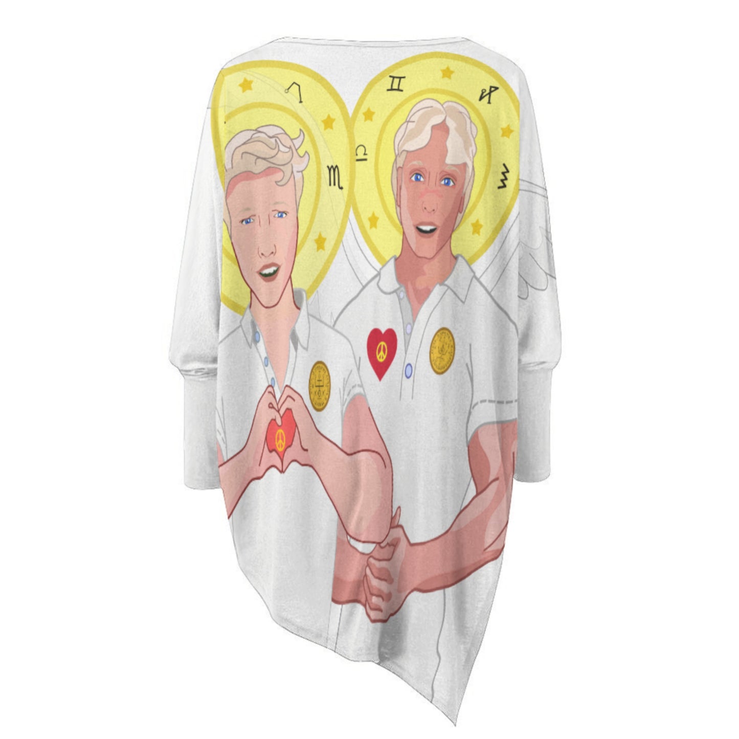 Pullover Long Sleeve T-shirt GLOBAL FREEDOM UNITED© Archangel Michael & Rafael