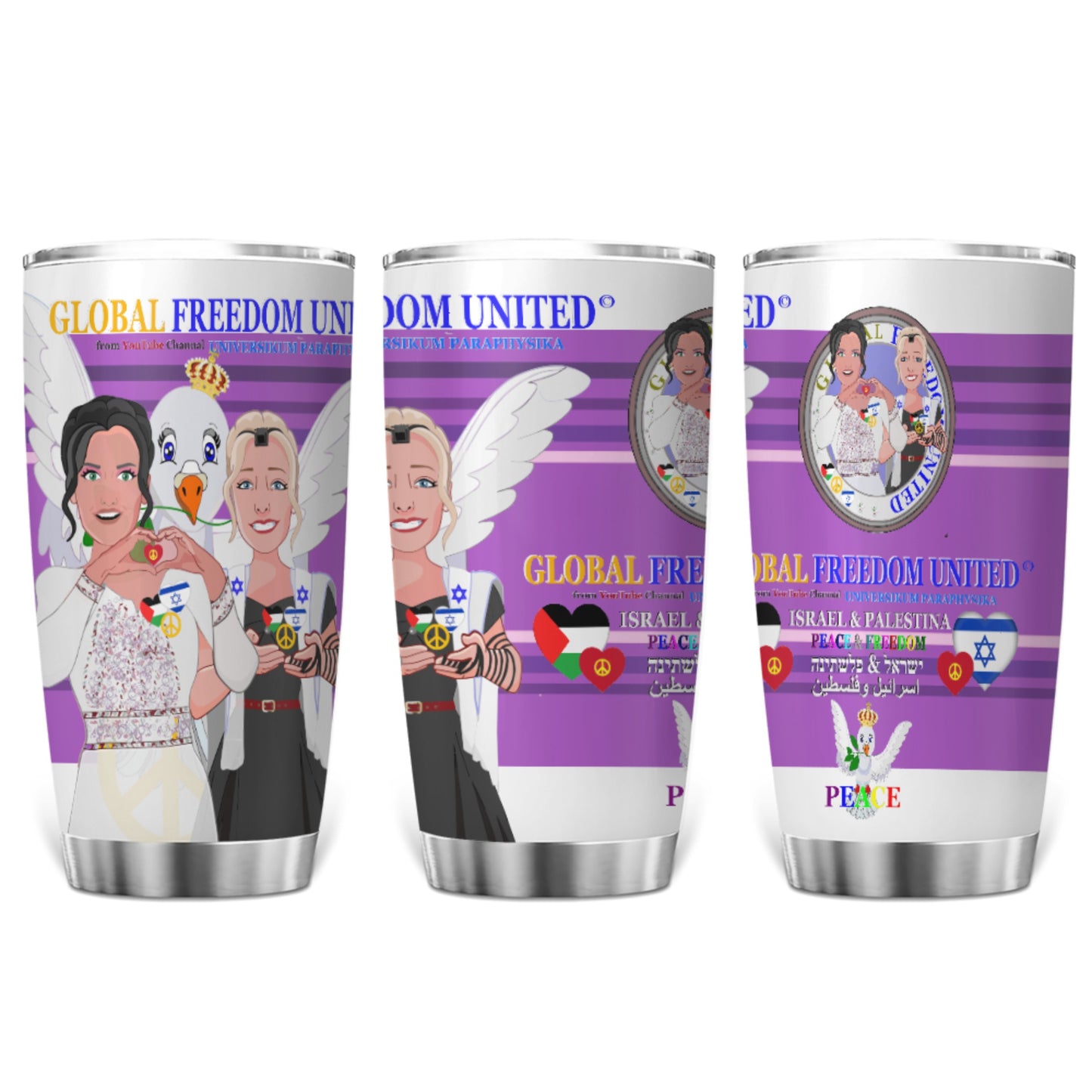 Tumbler Global Freedom United Women Palestina & Israel Lilac