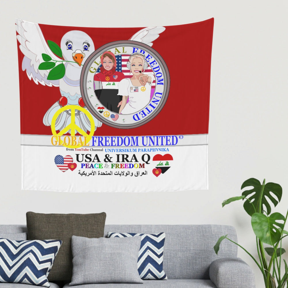 Tapestry Global Freedom United Women Iraq & Usa Old Peace Red