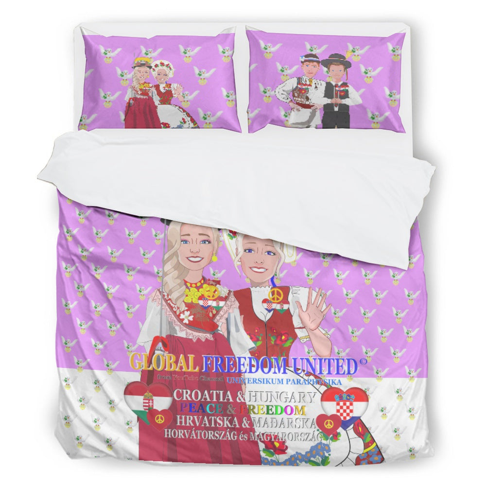 Bed Line GLOBAL FREEDOM UNITED© Girls Croatia & Hungary Lilac Blondie