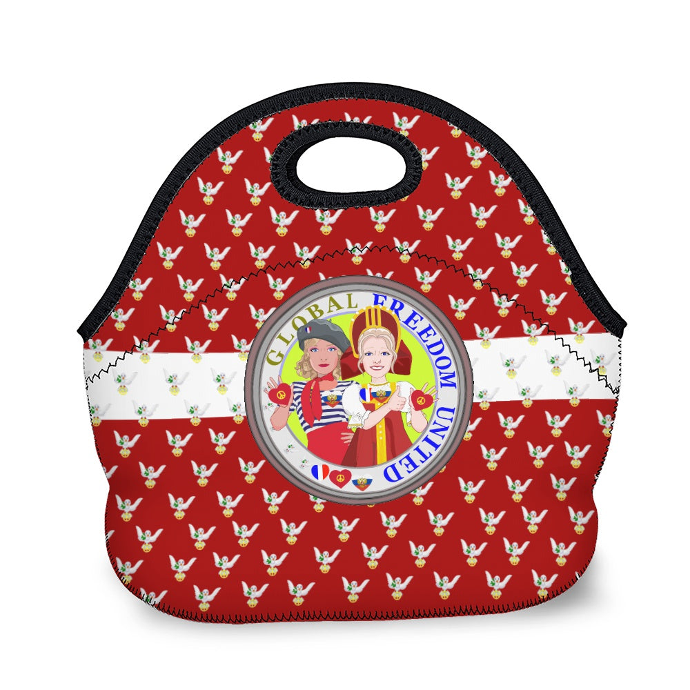 Meal Back GLOBAL FREEDOM UNITED© Women Russia & French Dove Of Peace Red