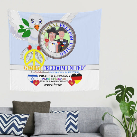 Tapestry GLOBAL FREEDOM UNITED© Men Israel & Germany Light Blue