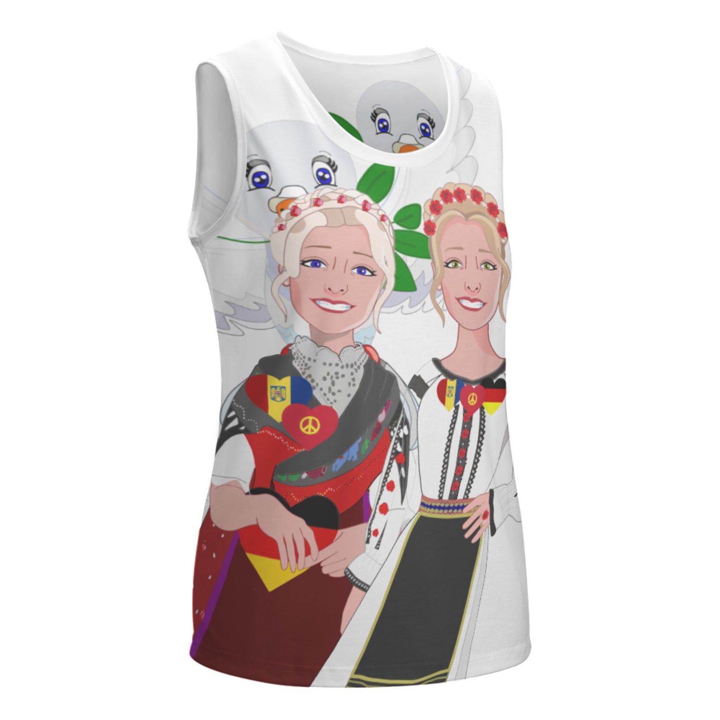 Crewneck Halter Vest GLOBAL FREEDOM UNITED© Women Romania & Germany BIG