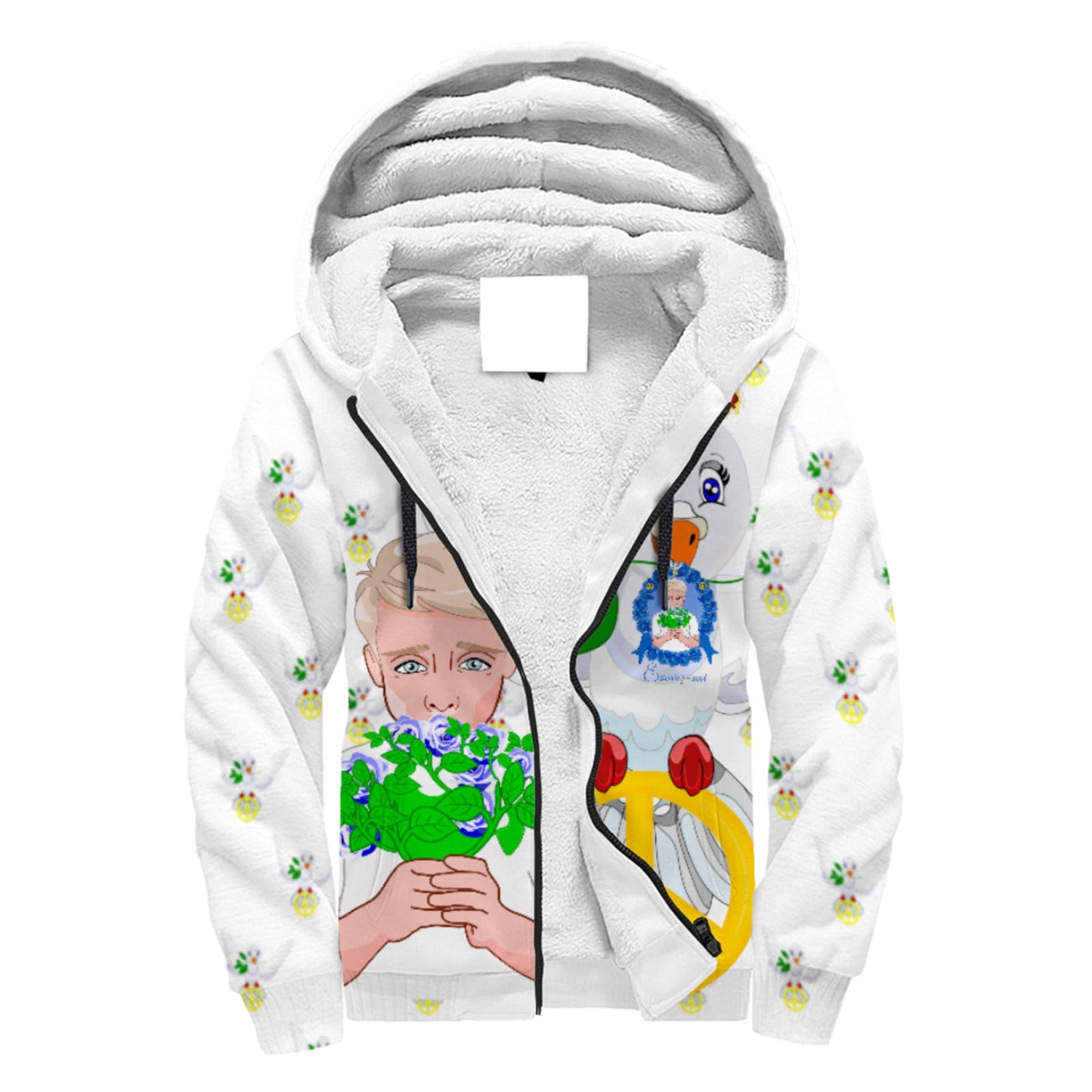 Plush Hoodie GLOBAL FREEDOM UNITED© Un Garcon dit désoié Excusez-moi