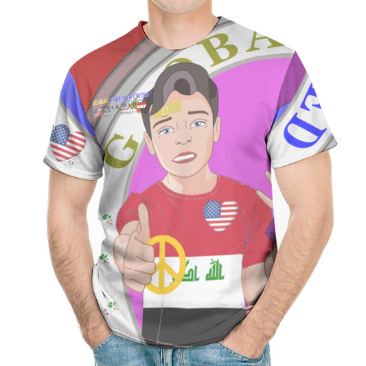 Men´s T-shirt GLOBAL FREEDOM UNITED© Men Iraq  & USA Red