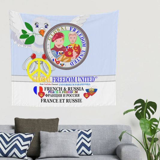 Tapestry Global Freedom United Men French & Russia Old Peace Light Blue