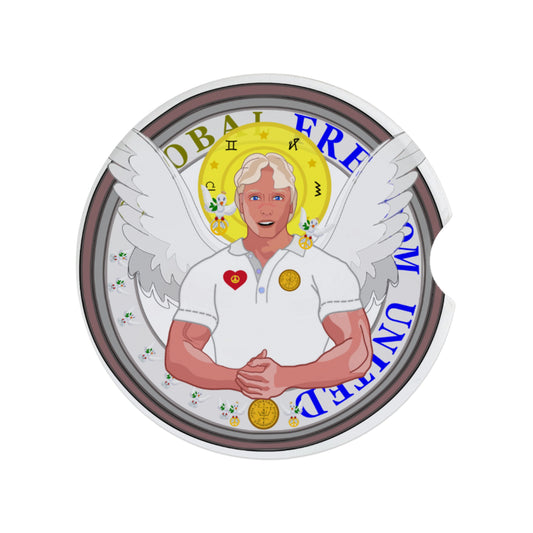 Ceramic Car Coaster Global Freedom United Archangel Michael