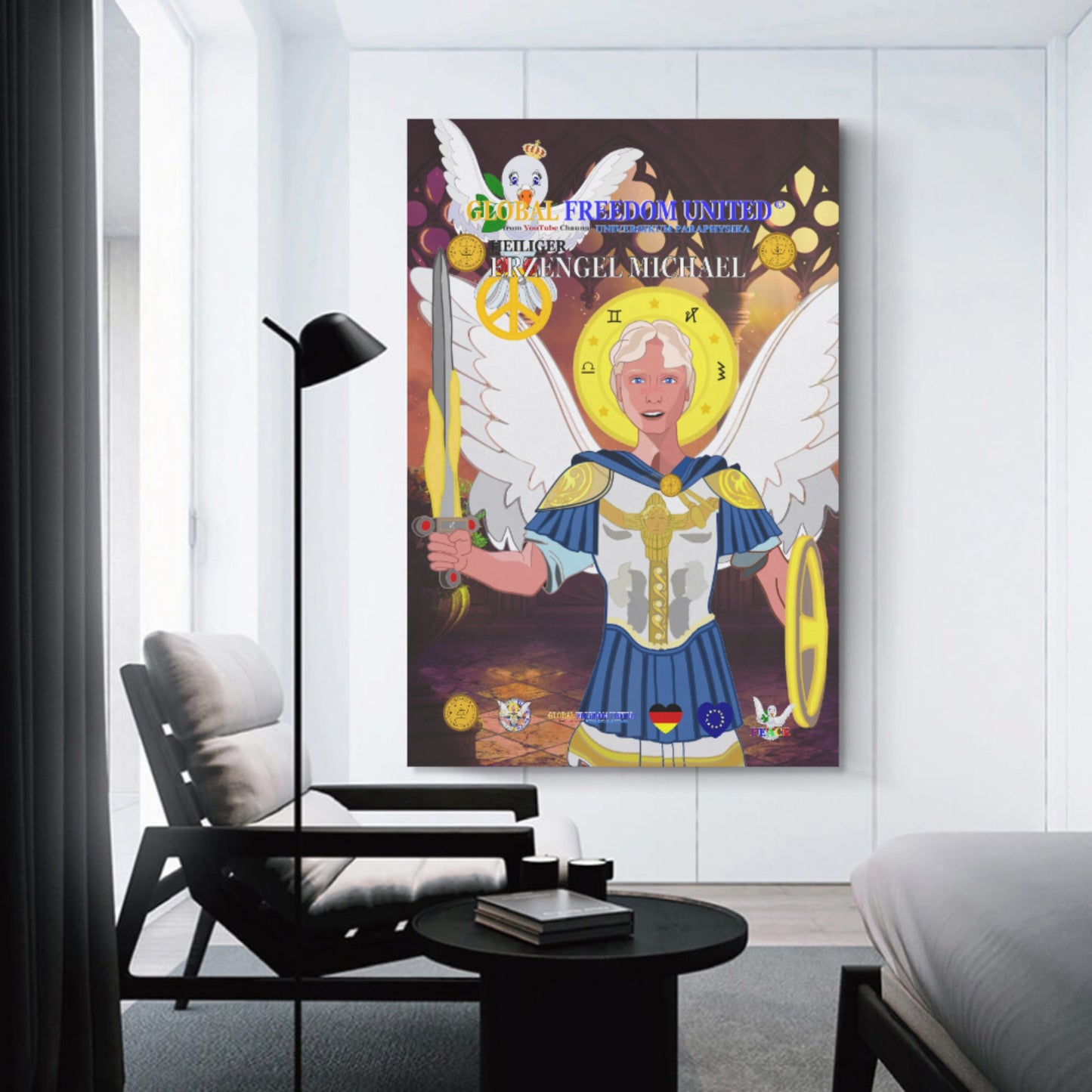Plakat Global Freedom United Archangel Michael German