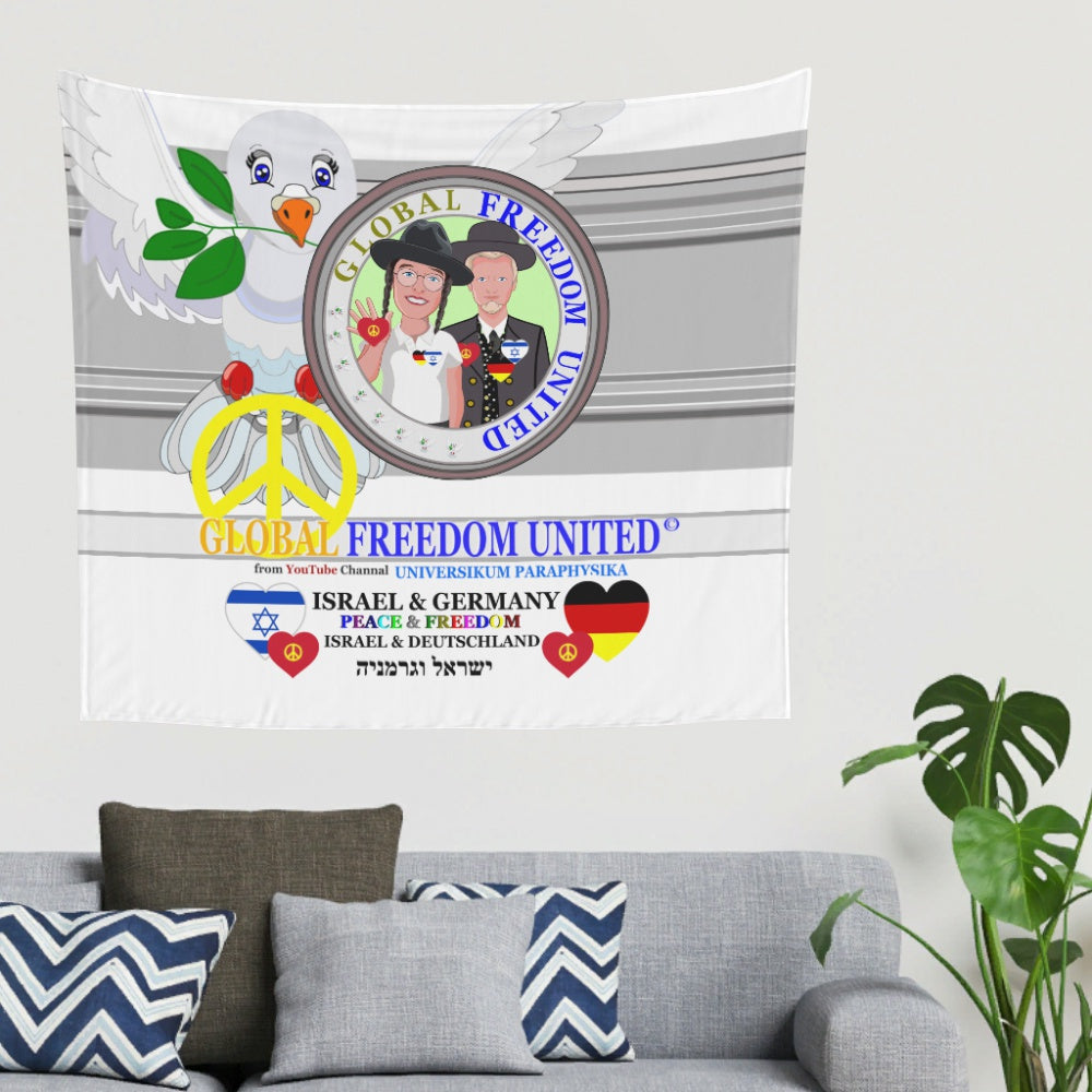 Tapestry GLOBAL FREEDOM UNITED© Men Israel & Germany Grey