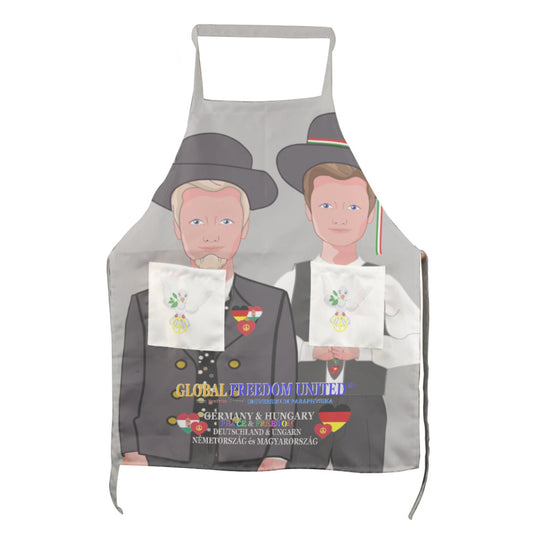 Apron GLOBAL FREEDOM UNITED© Men Germany & Hungary Grey