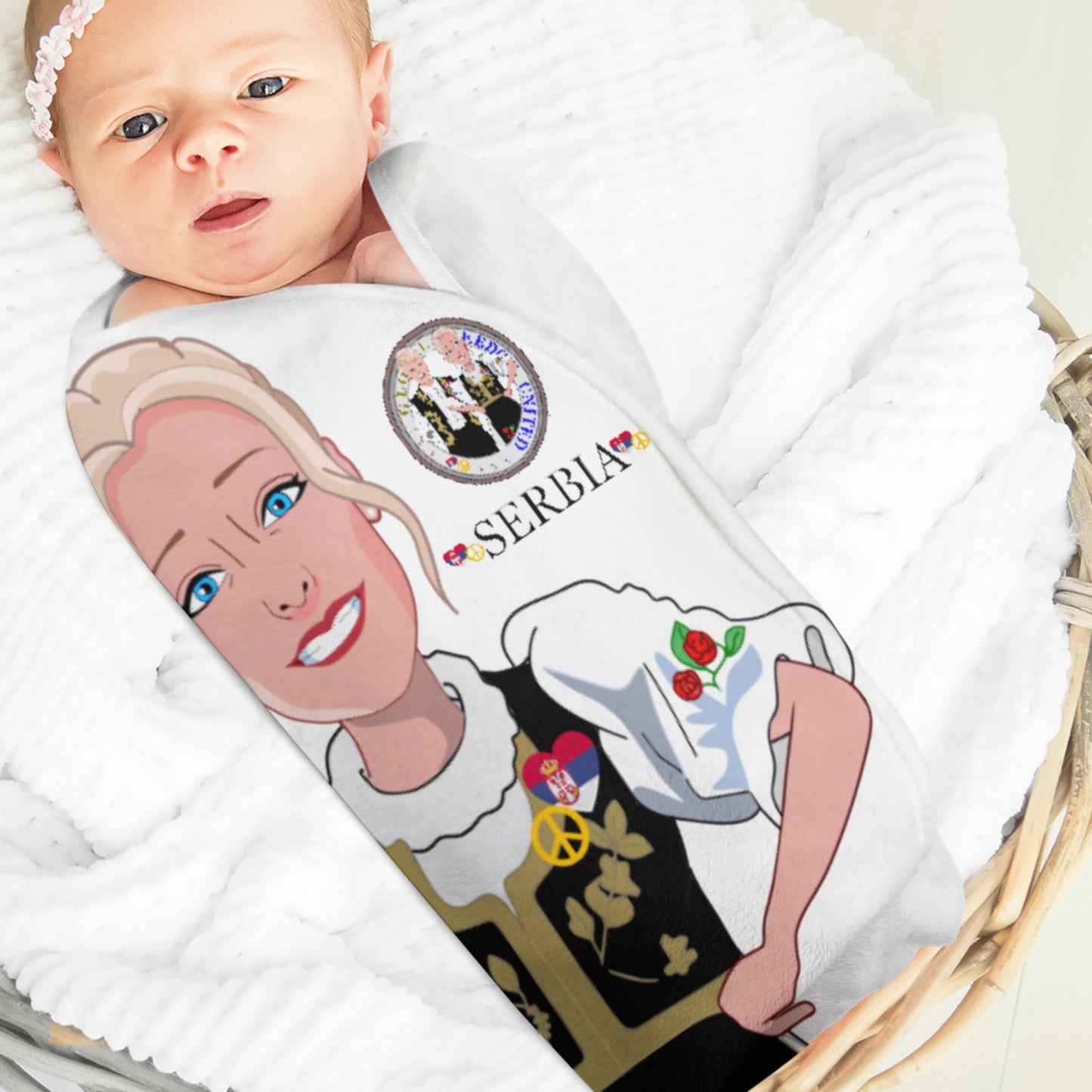 Blanket For Kids Global Freedom United Couple Edition Serbia Black