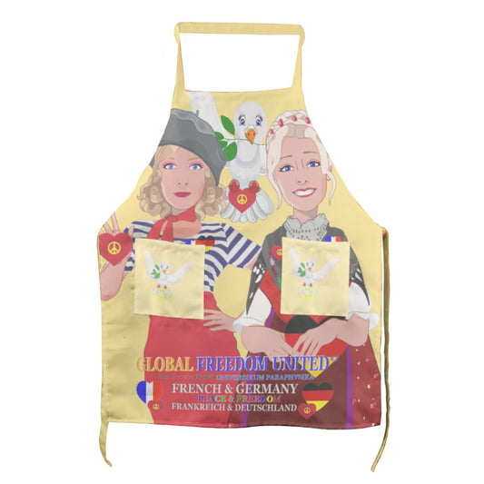 Apron GLOBAL FREEDOM UNITED© Women French & Germany Yellow