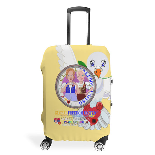 Lugguage Cover Global Freedom United Women Albania & Serbia Old Peace Yellow