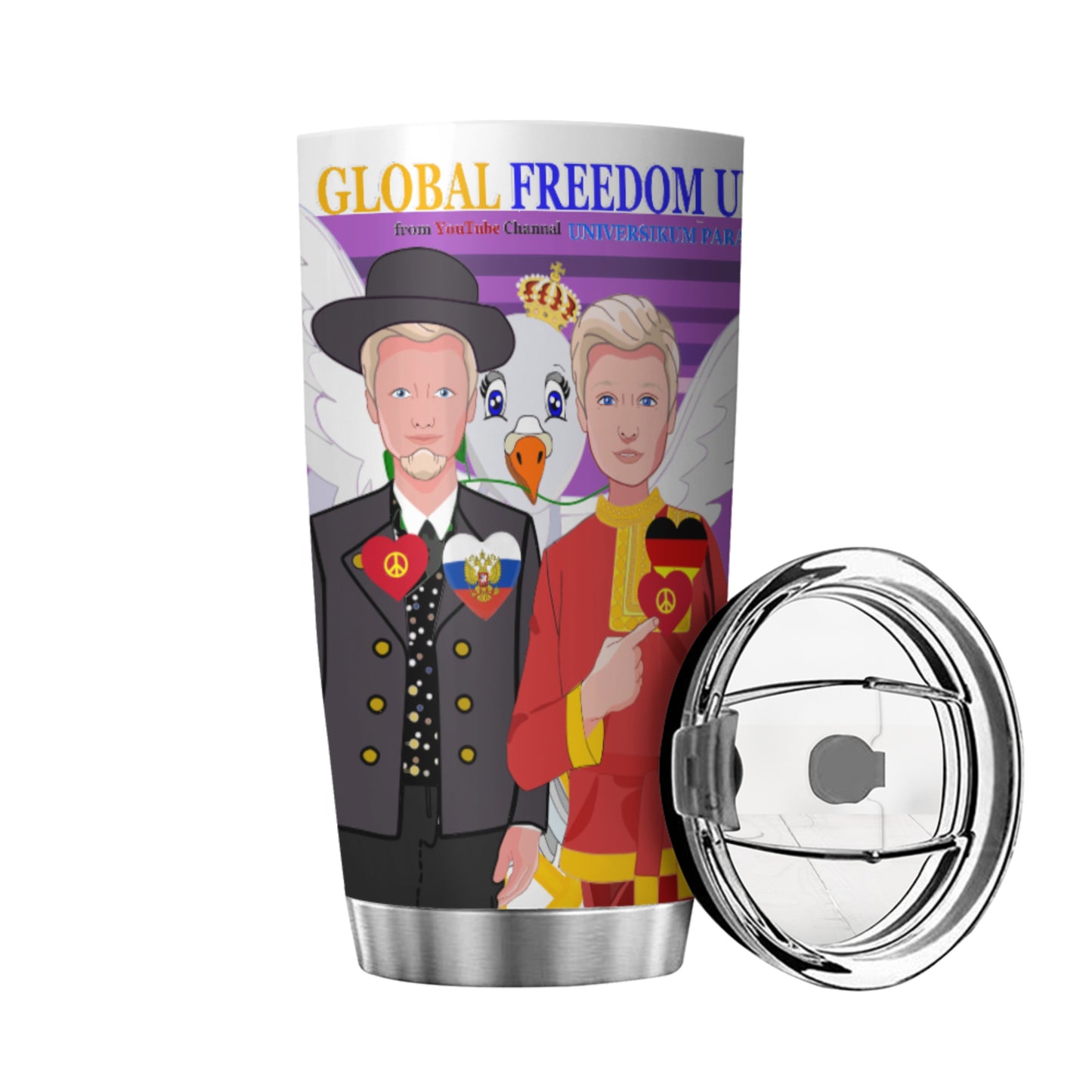 Tumbler Global Freedom United Men Germany & Russia Old Peace Lilac