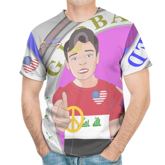 Men´s T-shirt GLOBAL FREEDOM UNITED© Men Iraq  & USA Grey