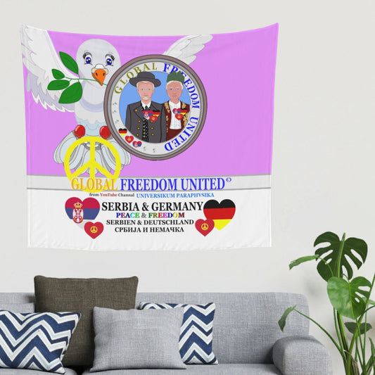 Tapestry GLOBAL FREEDOM UNITED© Men Serbia & Germany Lilac