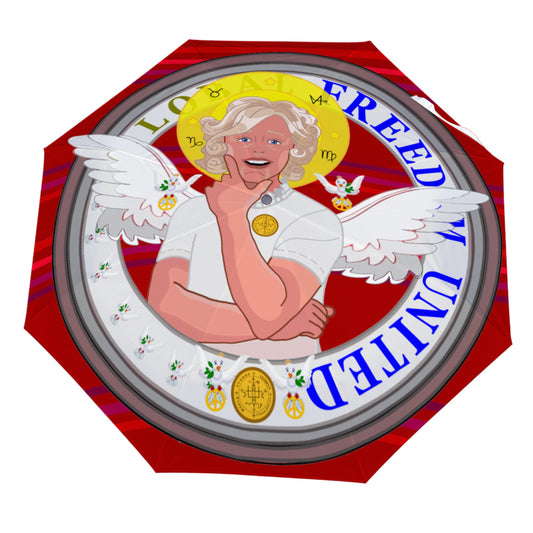 Umbrella GLOBAL FREEDOM UNITED© Archangel Gabriel Red