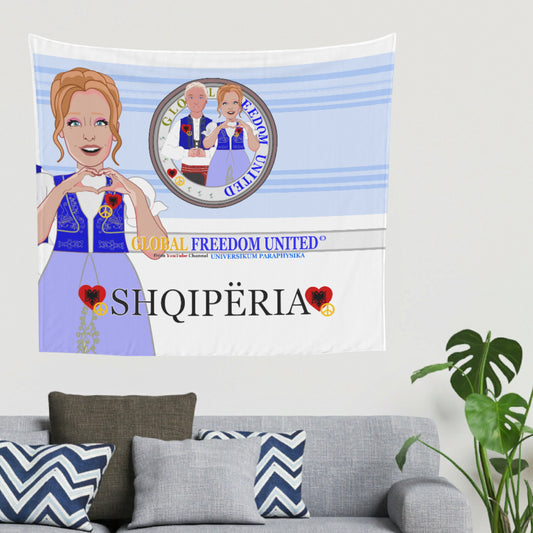 Tapestry GLOBAL FREEDOM UNITED© Couple Edition Albania Light Blue