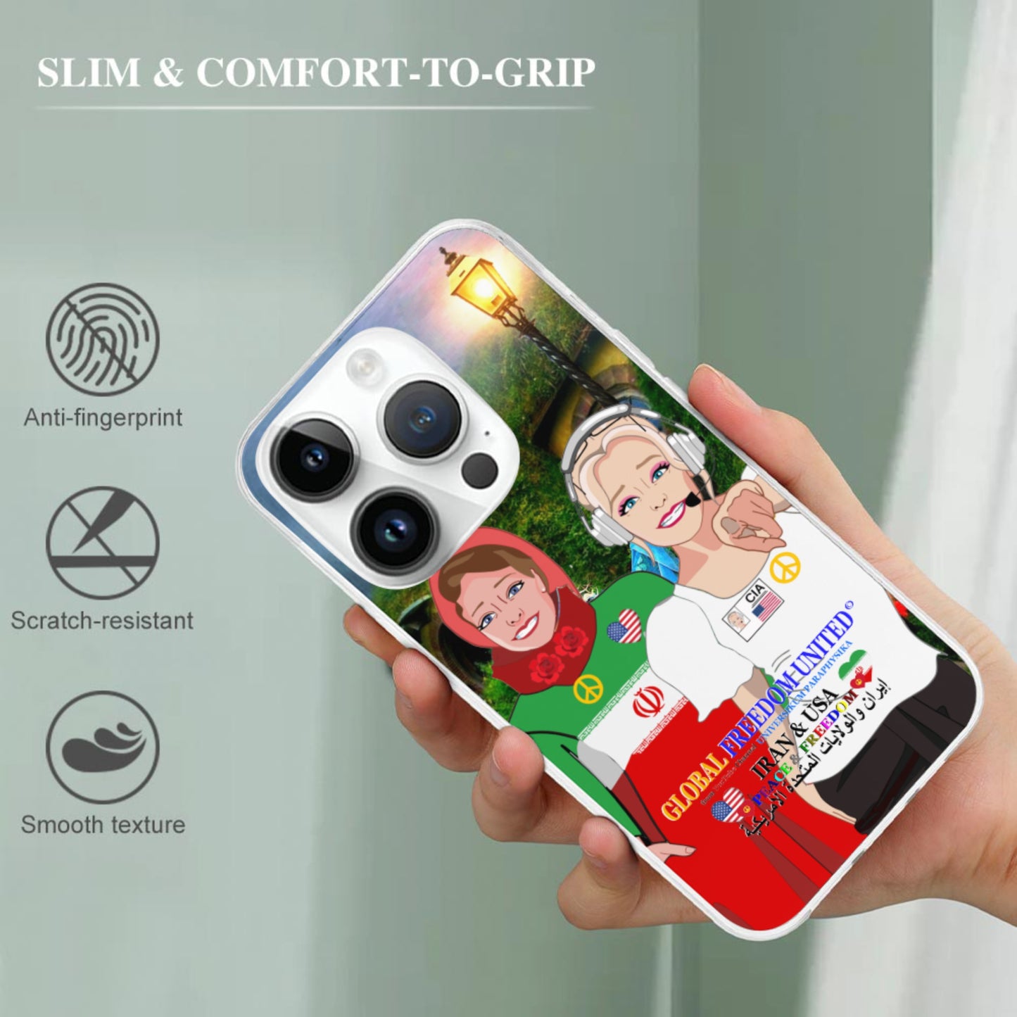 Mobile Phone Case GLOBAL FREEDOM UNITED© Women Iran & USA