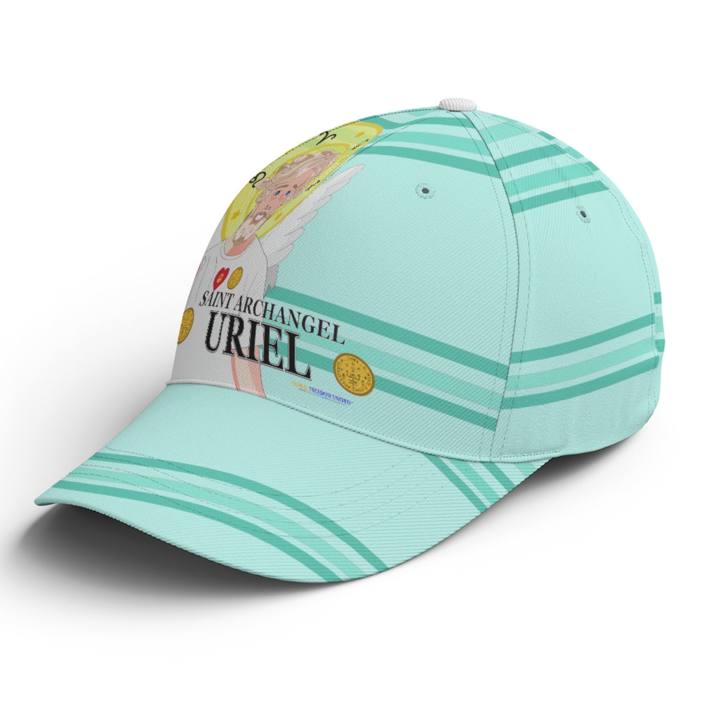 Baseball Cap GLOBAL FREEDOM UNITED© Archangel Uriel Light Green