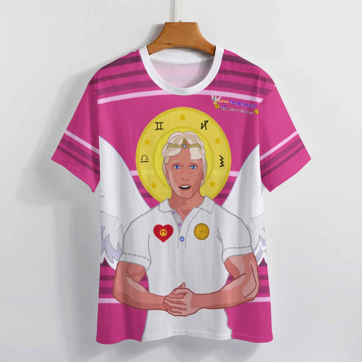 Women´s T-shirt Global Freedom United Archangel Michael Croatia V2 Pink1