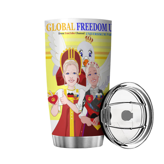 Tumbler Global Freedom United Women Russia & Germany Old Peace Yellow