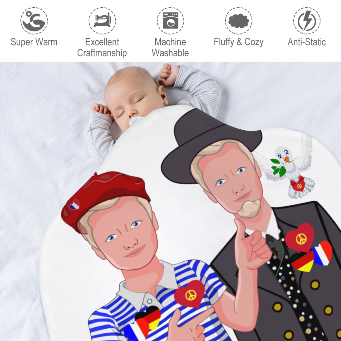 Blankets For Kits Global Freedom United Boys French & Germany Old Peace