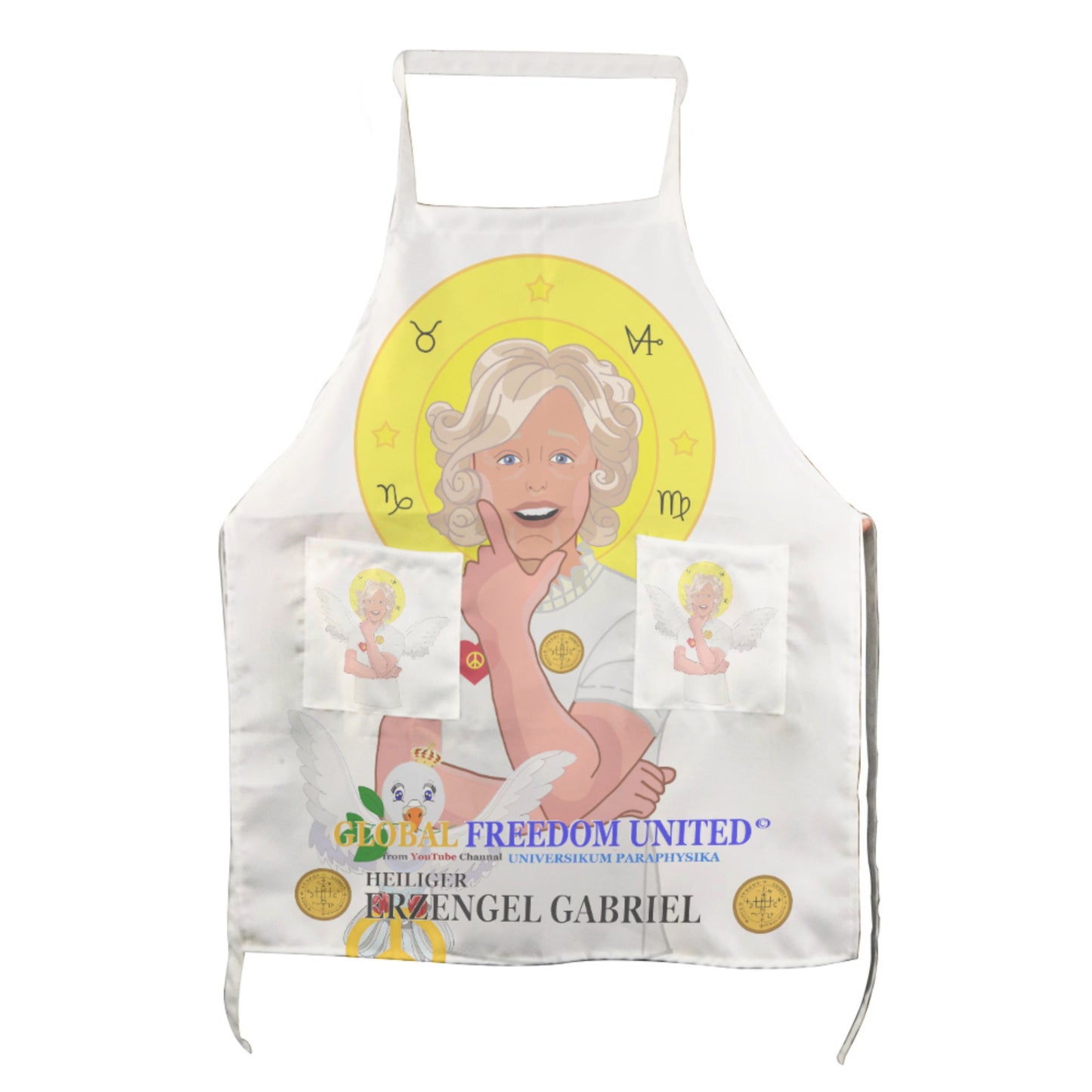 Apron GLOBAL FREEDOM UNITED©  Archangel Gabriel German
