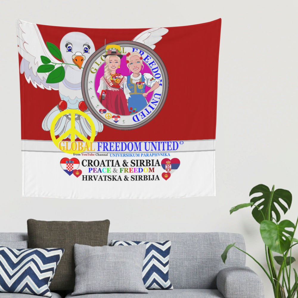 Tapestry Global Freedom United Women Croatia & Serbia Old Peace Red