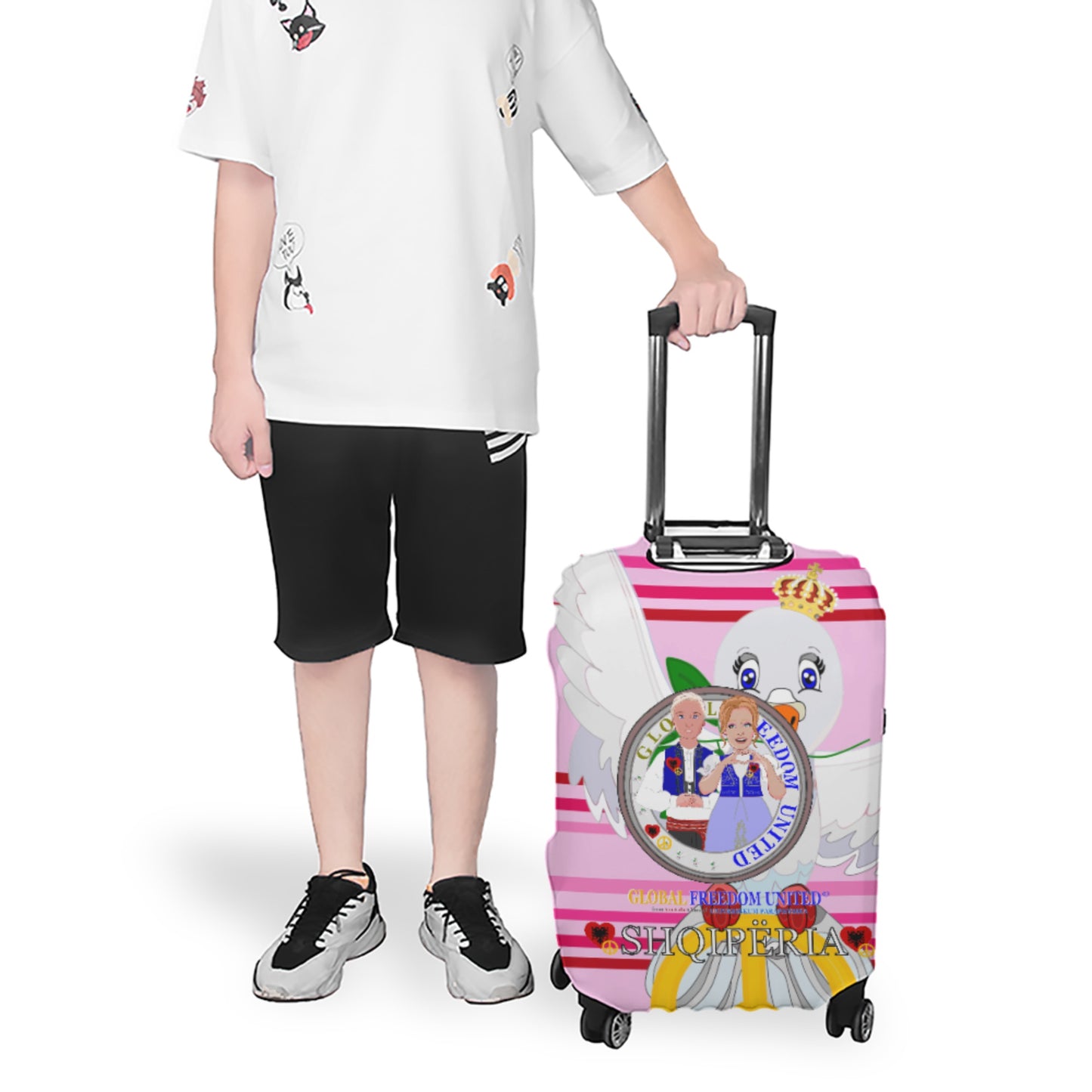 Lugguage GLOBAL FREEDOM UNITED© Couple Albania Pink 2