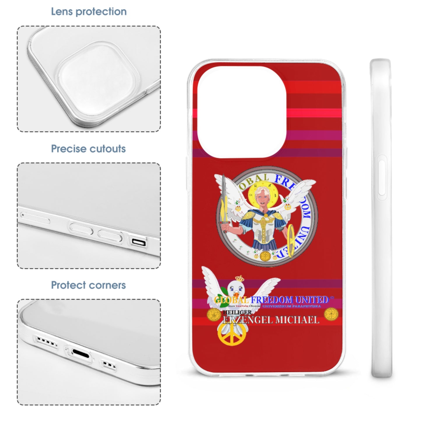 Phone Case Global Freedom United Archangel Michael German Red