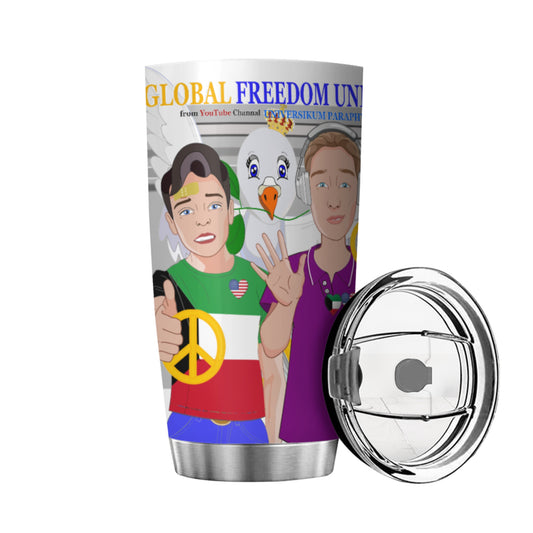 Tumbler Global Freedom United Men Kuwait & Usa Old Peace Grey