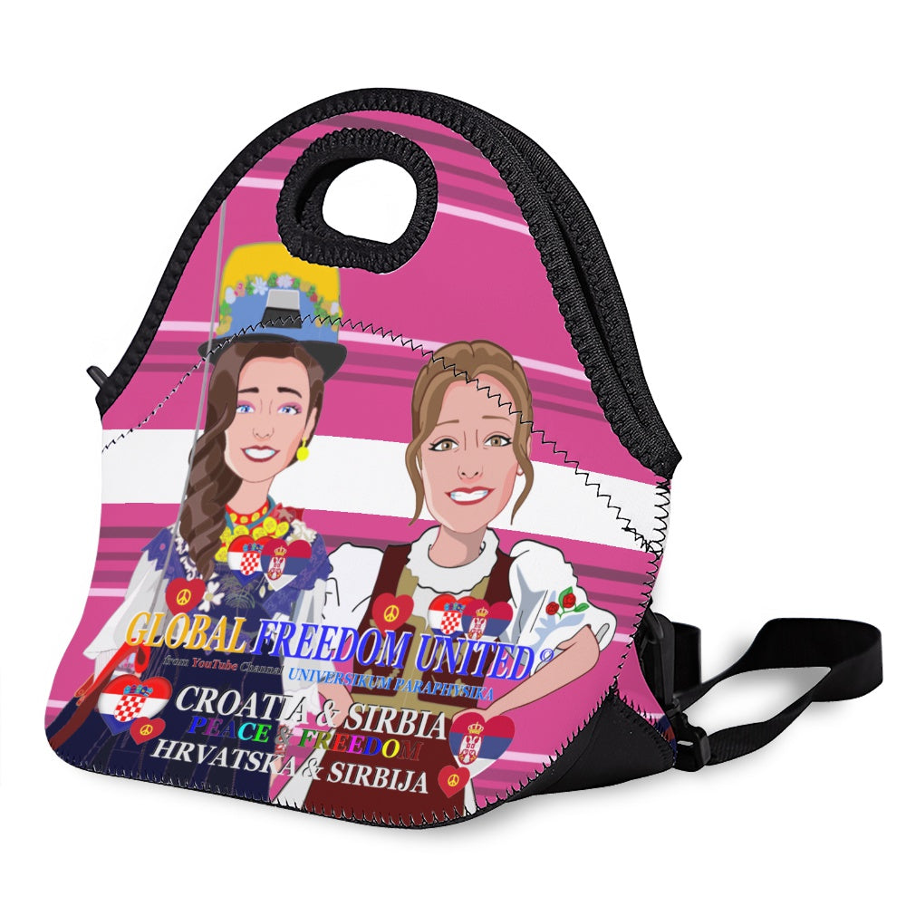 Meal Bag With Strap GLOBAL FREEDOM UNITED© Women Croatia & Serbia Pink 1