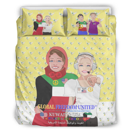 Bed Line GLOBAL FREEDOM UNITED© Women Kuwait & USA Yellow