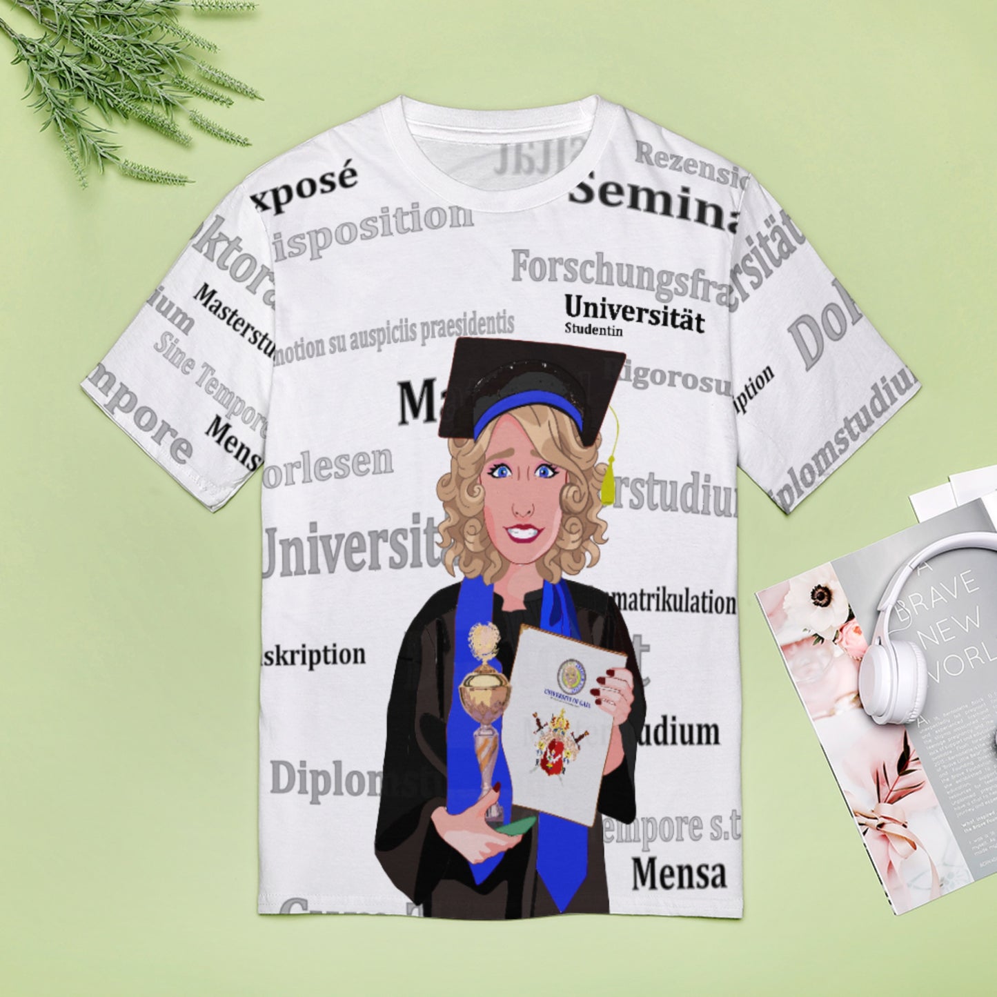 Women´s T-shirt Global Freedom United Student Girl Cooper Place Blond Hair 2