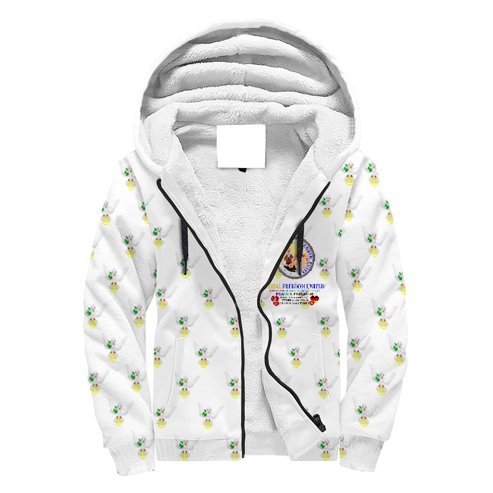 Plush Hoodie GLOBAL FREEDOM UNITED© Women Turkey & Germany Wight