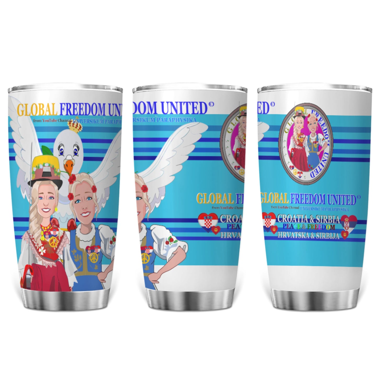 Tumbler Global Freedom United Women Croatia & Serbia Blue