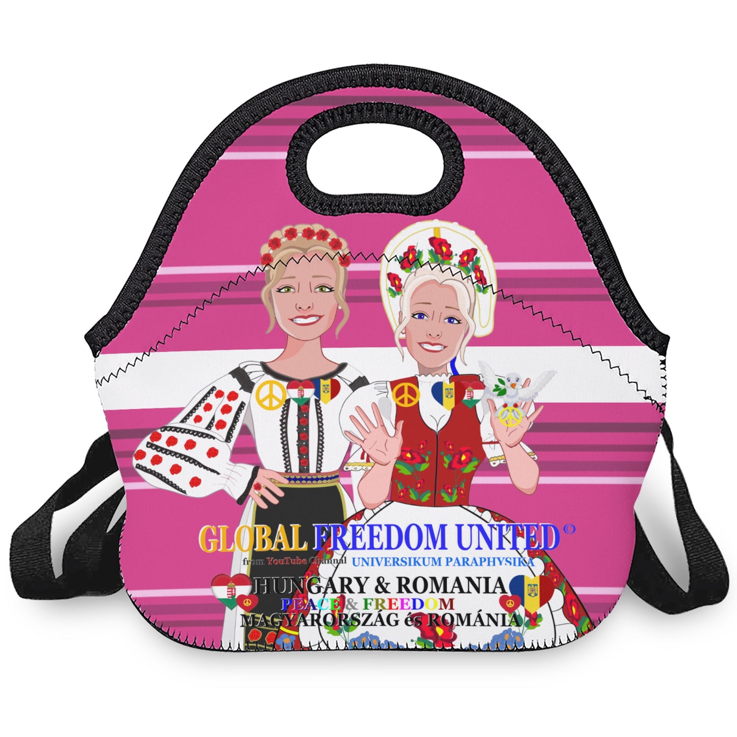 Meal Bag With Straw Global Freedom United Women Romania & Hungary Pink 1