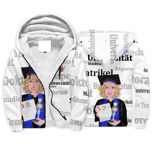 Plush Hoodie Global Freedom United Student Girl Golde Place Blond Hair