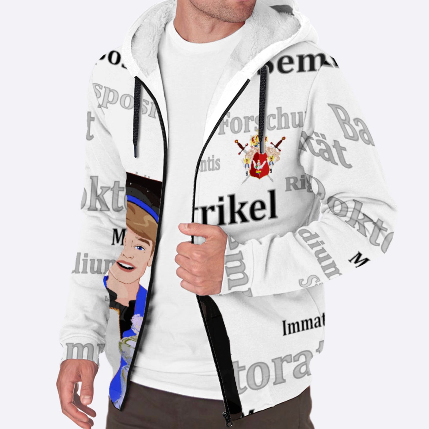 Plush Hoodie  Global Freedom United Student Boy Silver Place Brown Hair 1