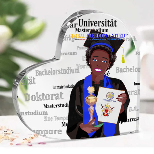 Acryl Heart Global Freedom United Afro Student Girl Cooper Place