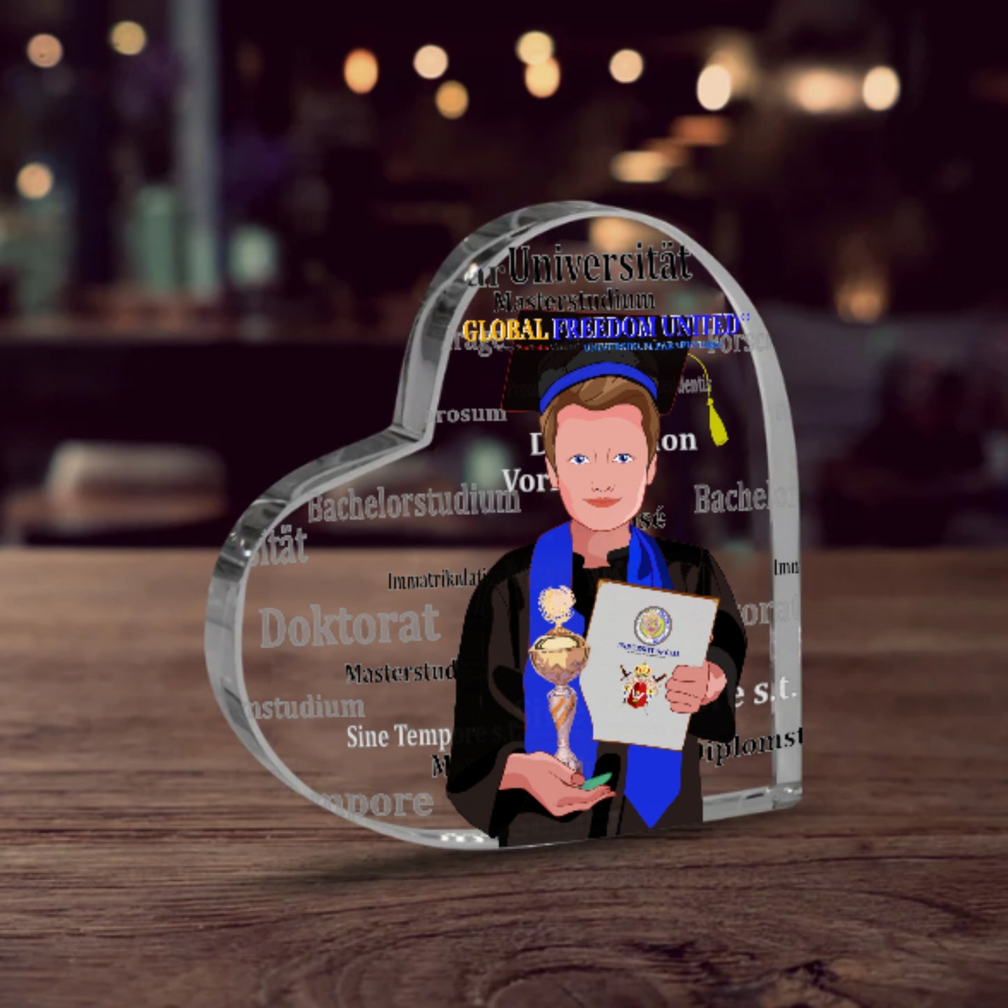 Acryl Heart Global Freedom United Student Boy Cooper Place Brown Hair 2