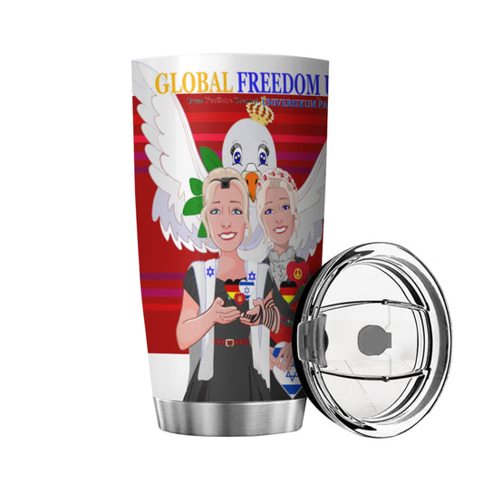 Tumbler GLOBAL FREEDOM UNITED© Women Israel & Germany Red